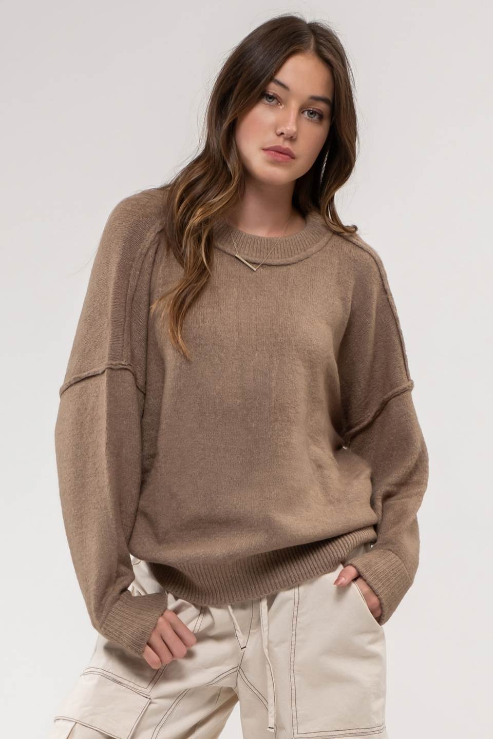 SOLID KNIT PULLOVER
