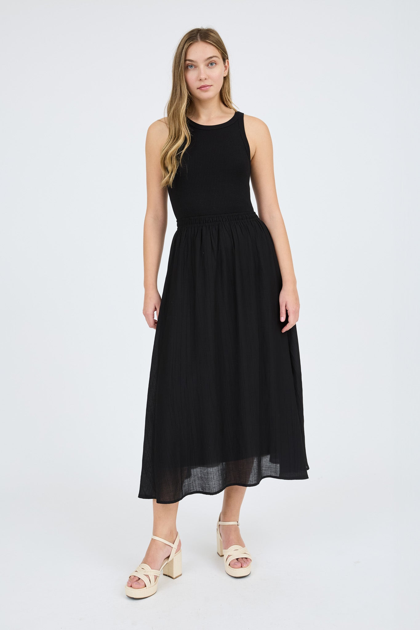 MIX MEDIA TANK MAXI DRESS