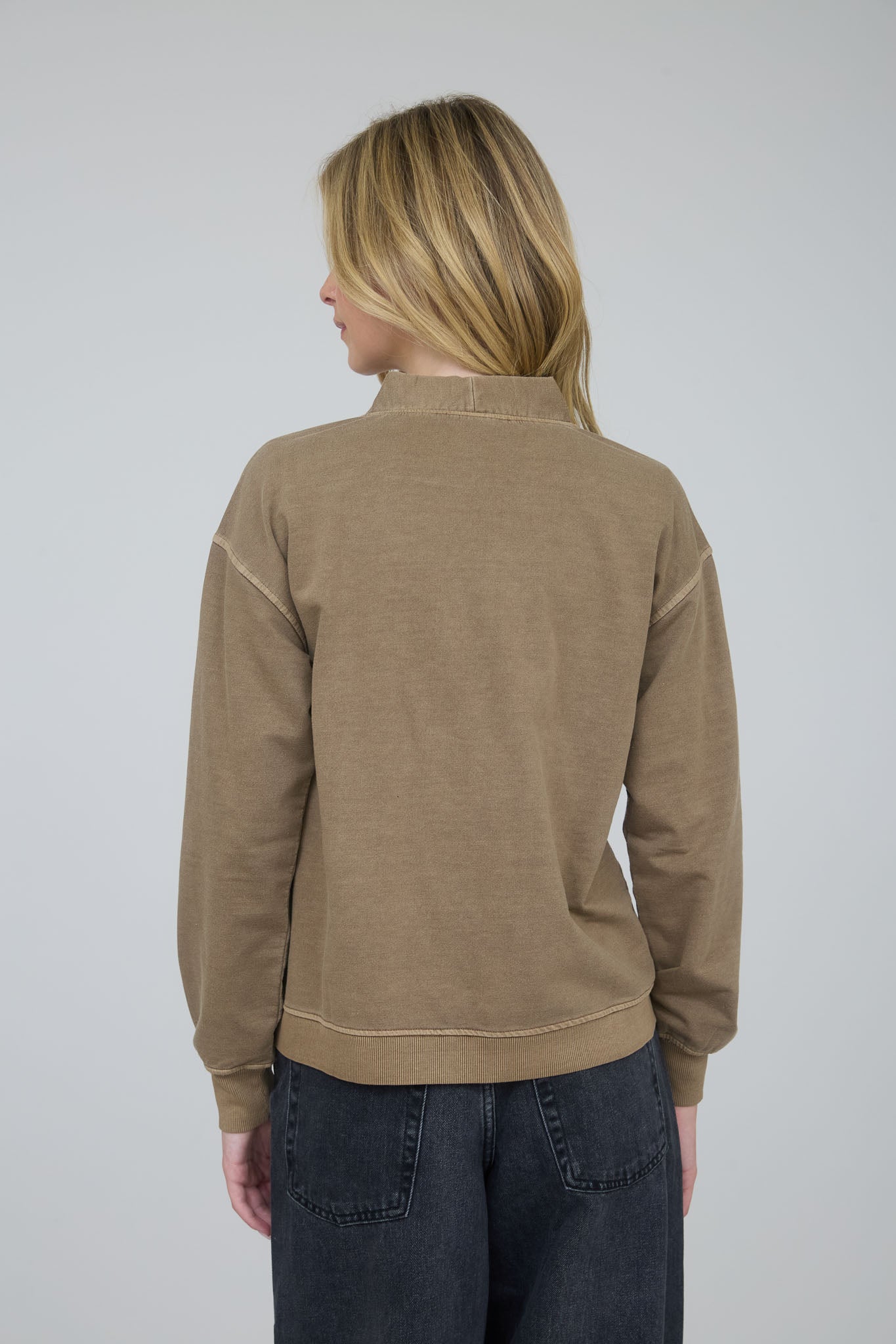 WASHED DETAIL BUTTON DOWN LONG SLEEVE CARDIGAN