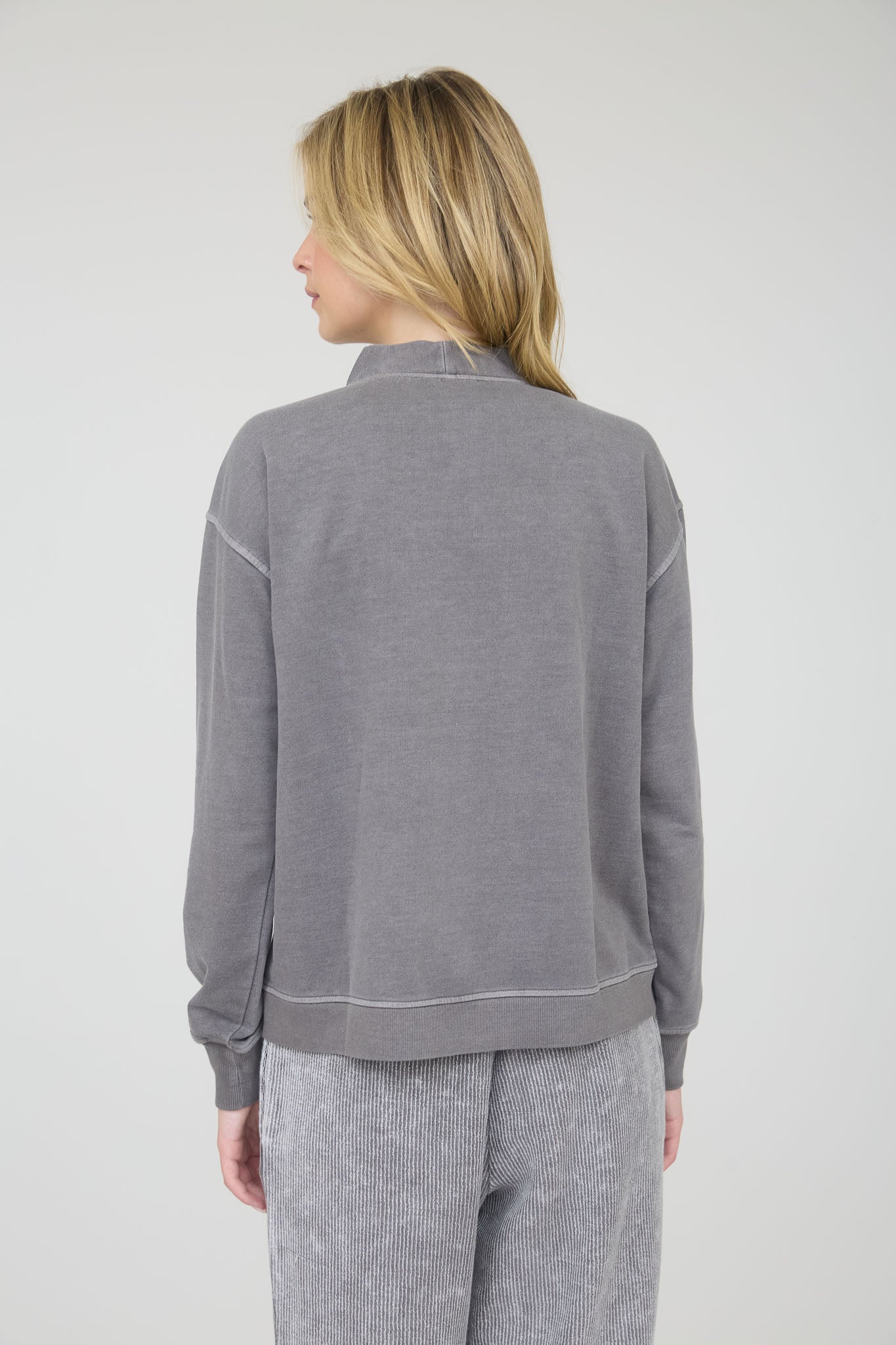 WASHED DETAIL BUTTON DOWN LONG SLEEVE CARDIGAN