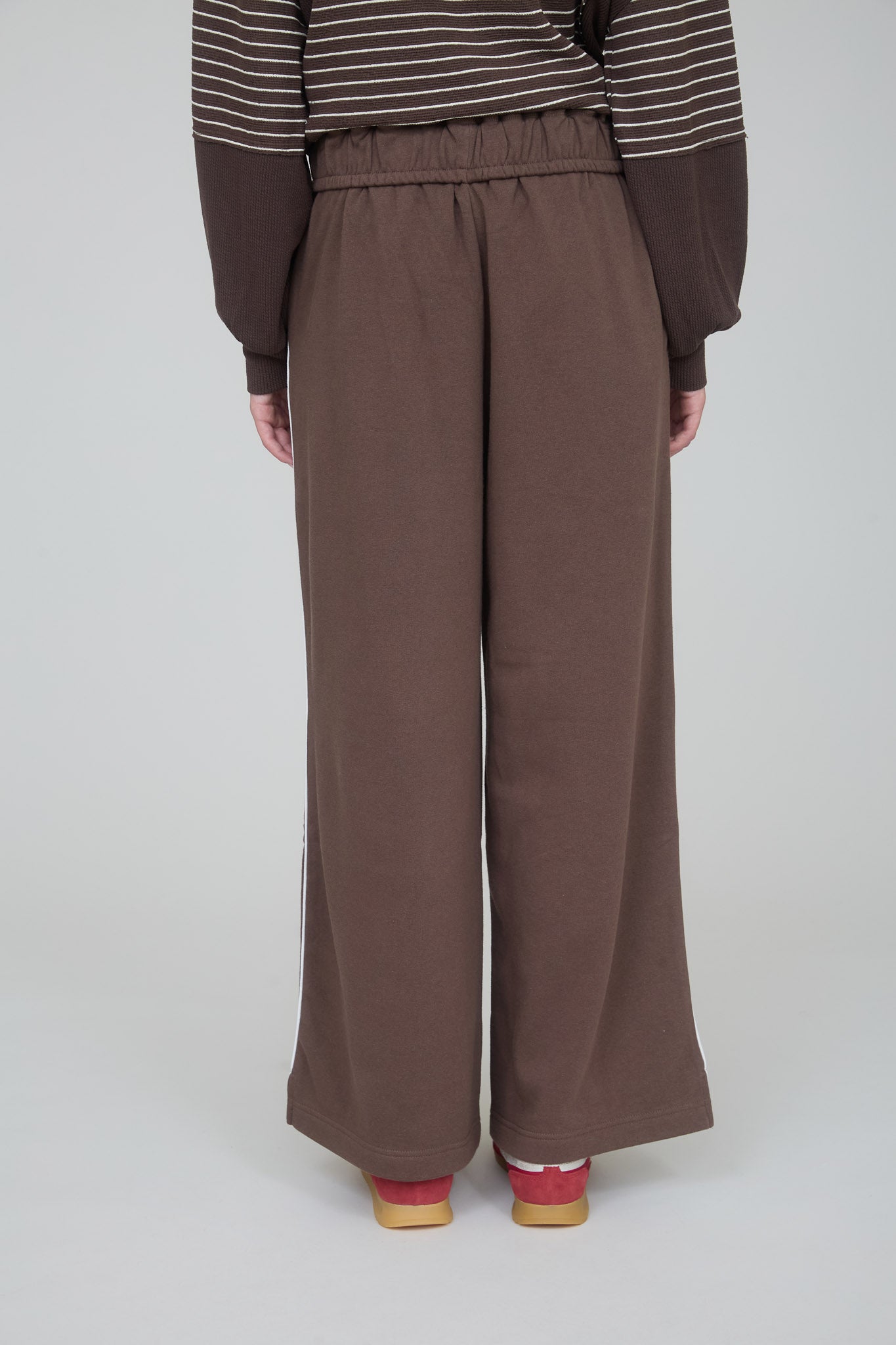 FOLD OVER DRAWSTRING WAIST WIDE LEG LOUNGE PANTS