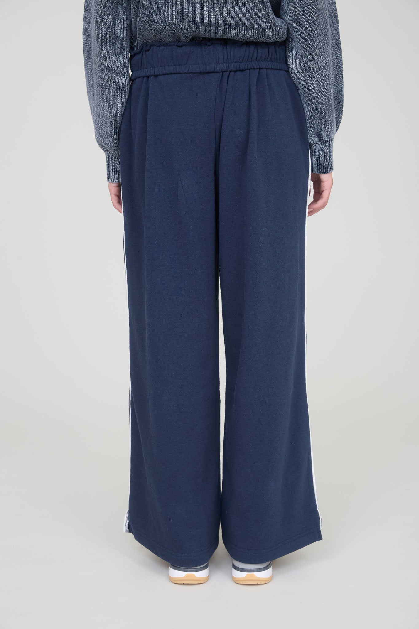 FOLD OVER DRAWSTRING WAIST WIDE LEG LOUNGE PANTS