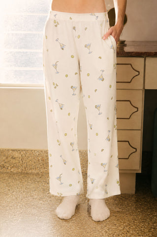 MARTINI MOTIF KNIT LOUNGE PANTS (PRE-ORDER)