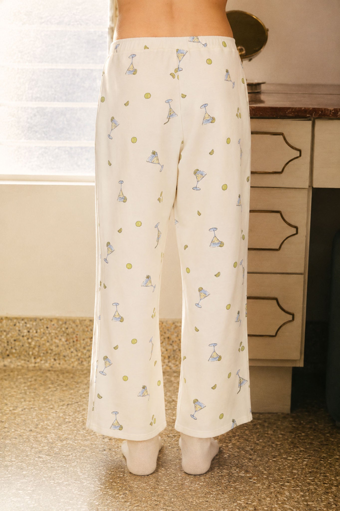 MARTINI MOTIF KNIT LOUNGE PANTS (PRE-ORDER)