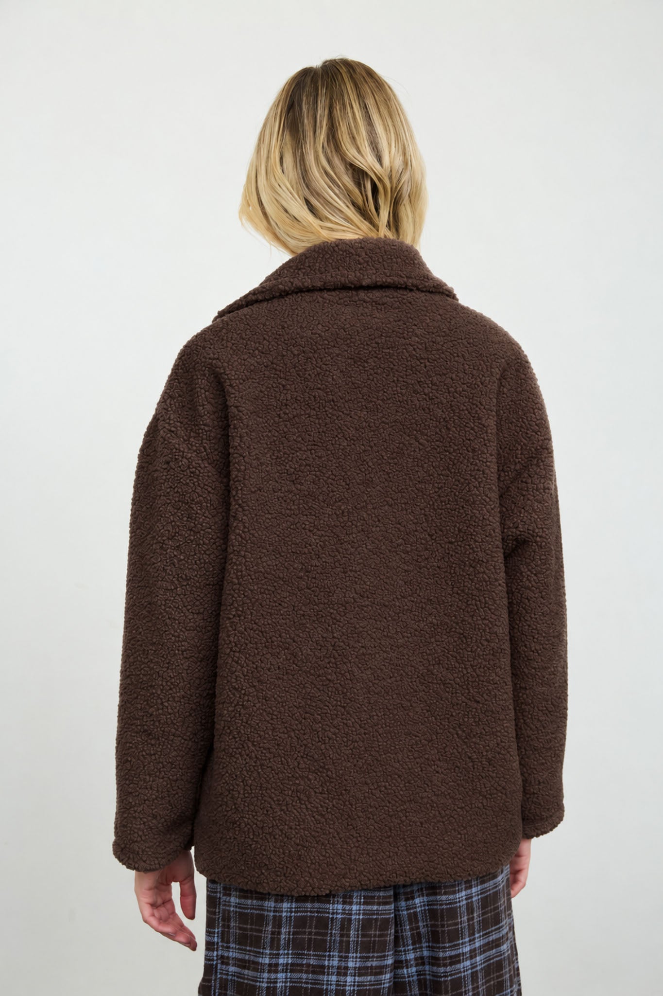 SHERPA DENIM POCKET ZIP-UP JACKET