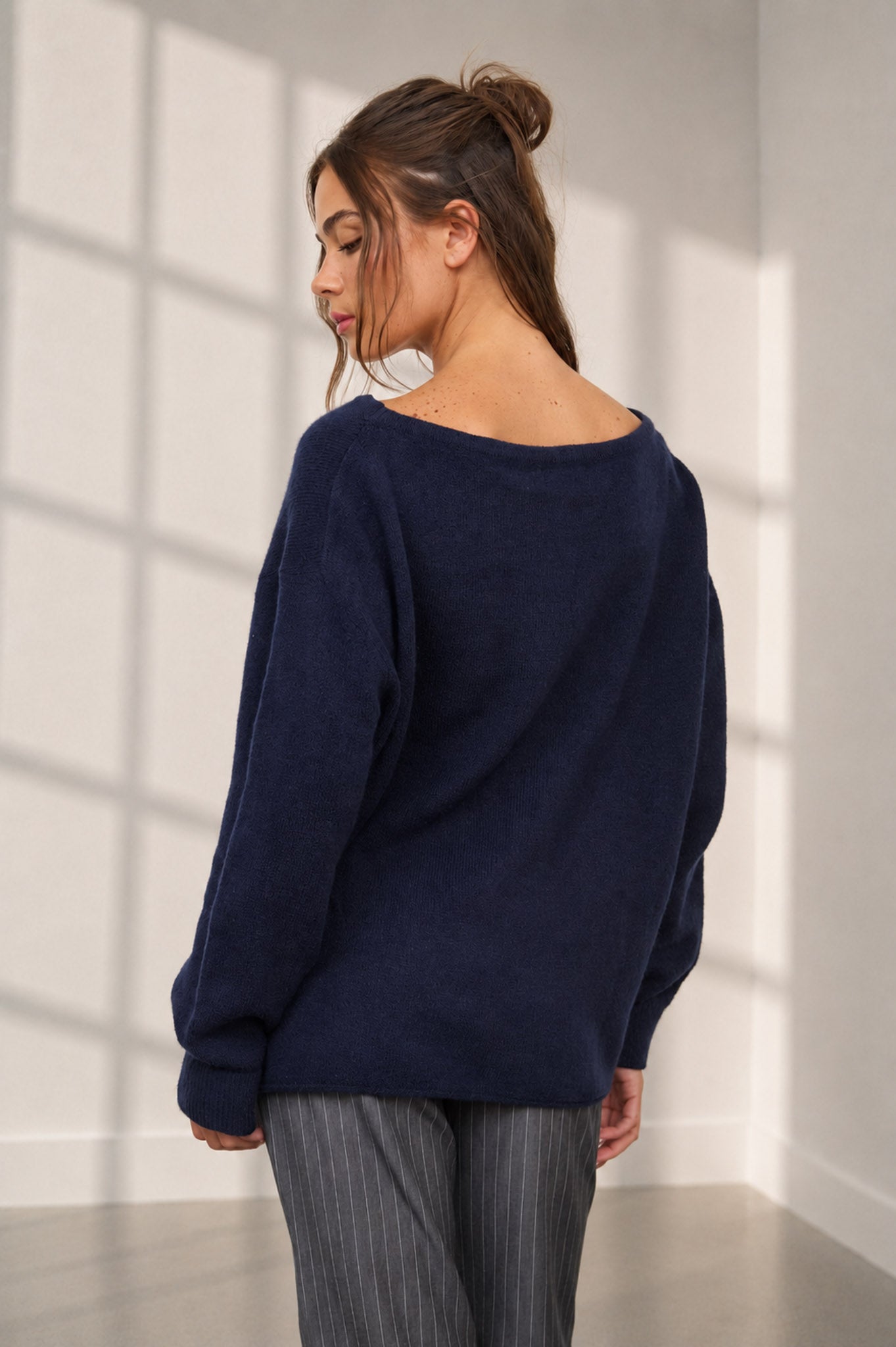 BOAT NECK OVERSIZED KNIT PULLOVER SWEATER (PRE-ORDER)