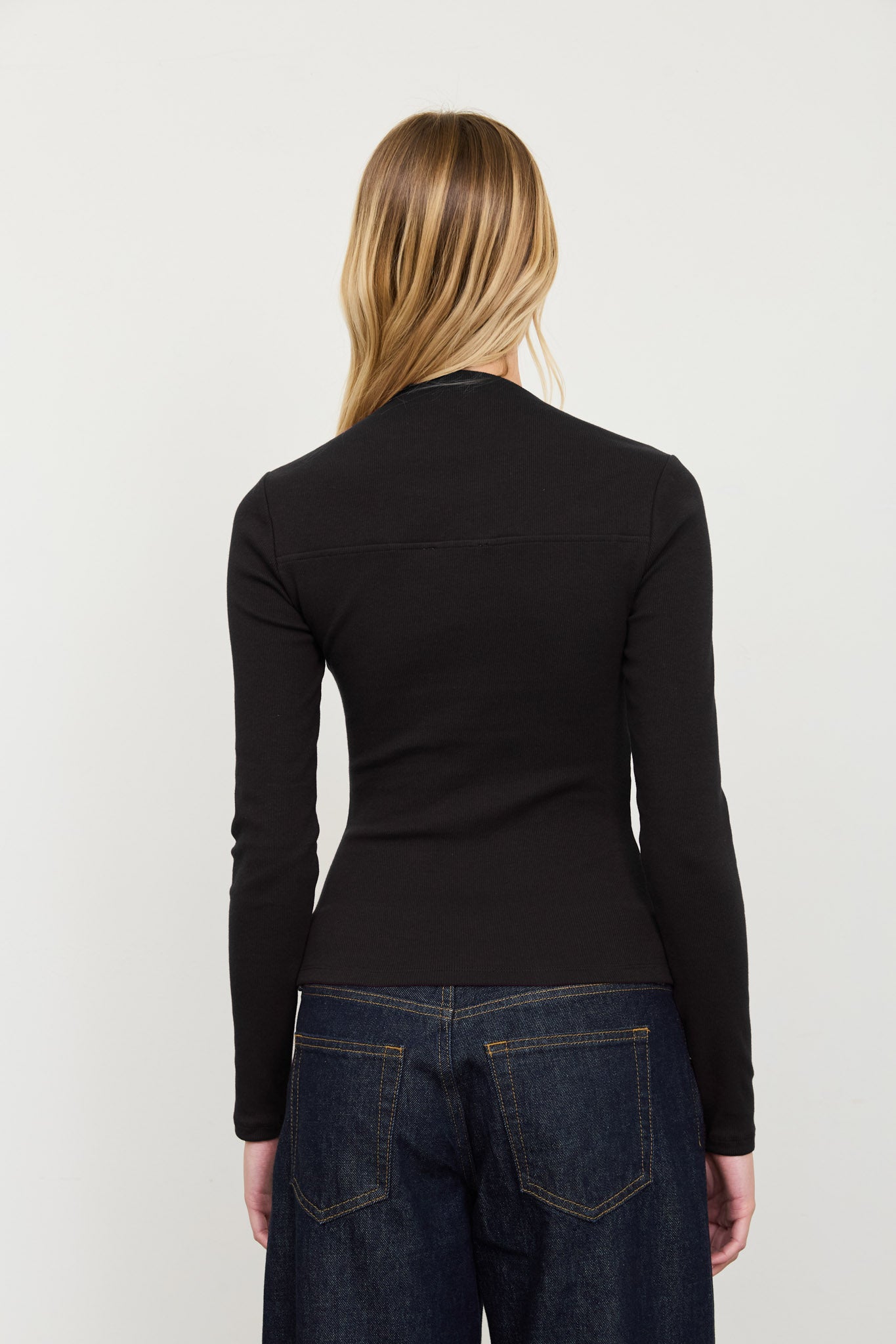 BOAT ENVELOPE NECK LONG SLEEVE KNIT TOP