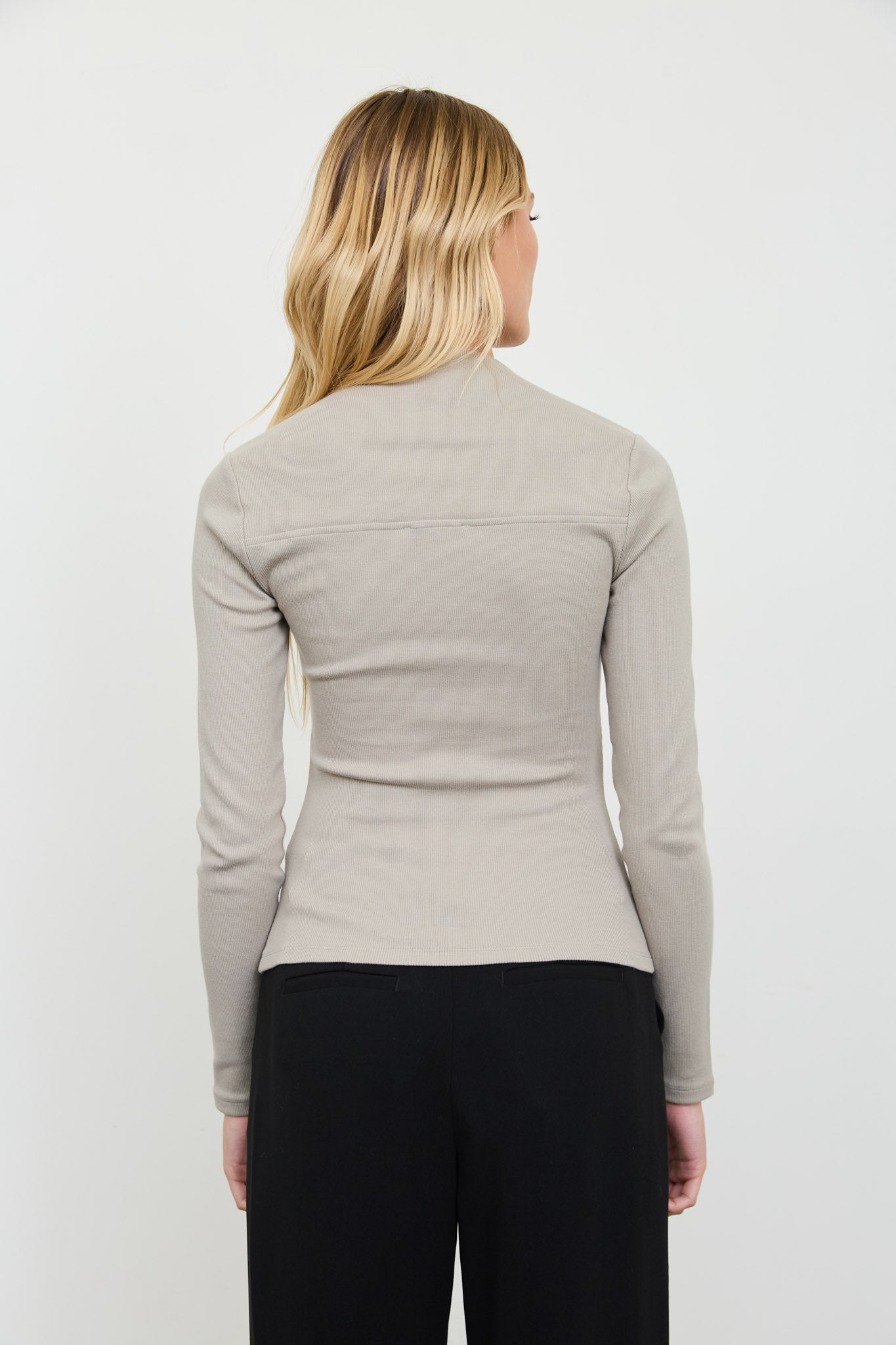 BOAT ENVELOPE NECK LONG SLEEVE KNIT TOP