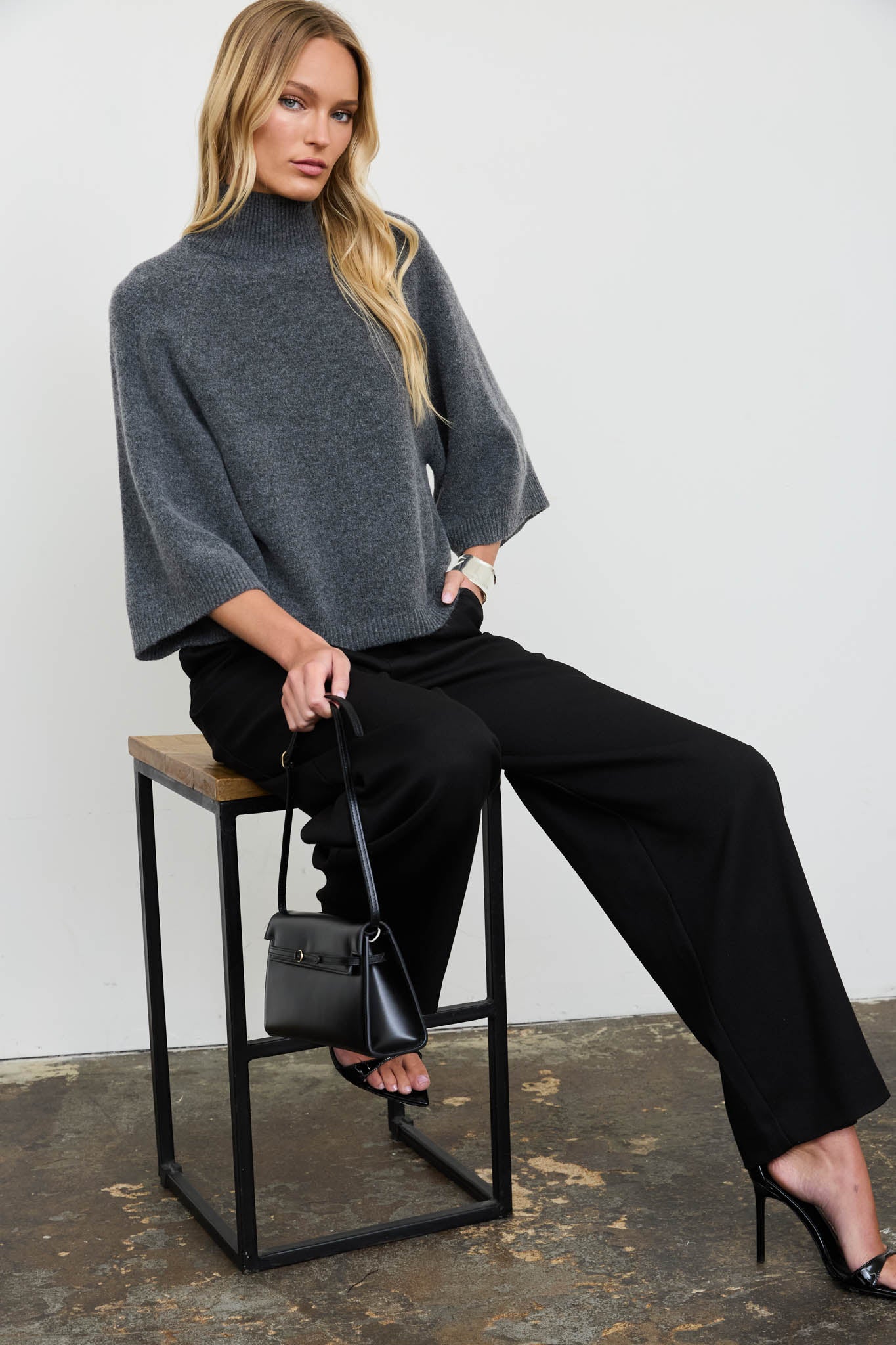 HIGH WAIST WIDE LEG PANTS