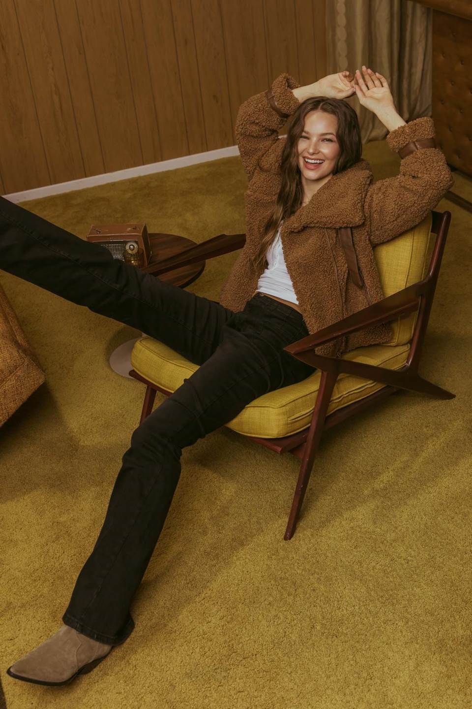 CHAQUETA DE SHERPA CON CREMALLERA