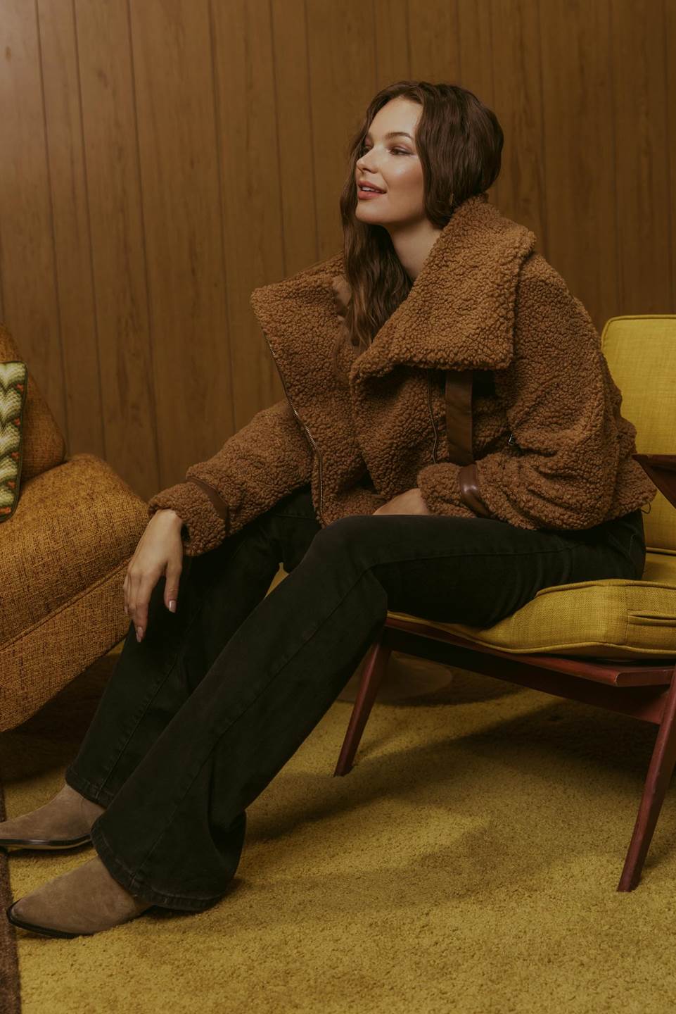CHAQUETA DE SHERPA CON CREMALLERA