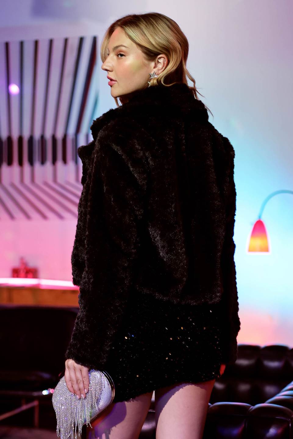 FAUX FUR NOTCH COLLAR JACKET