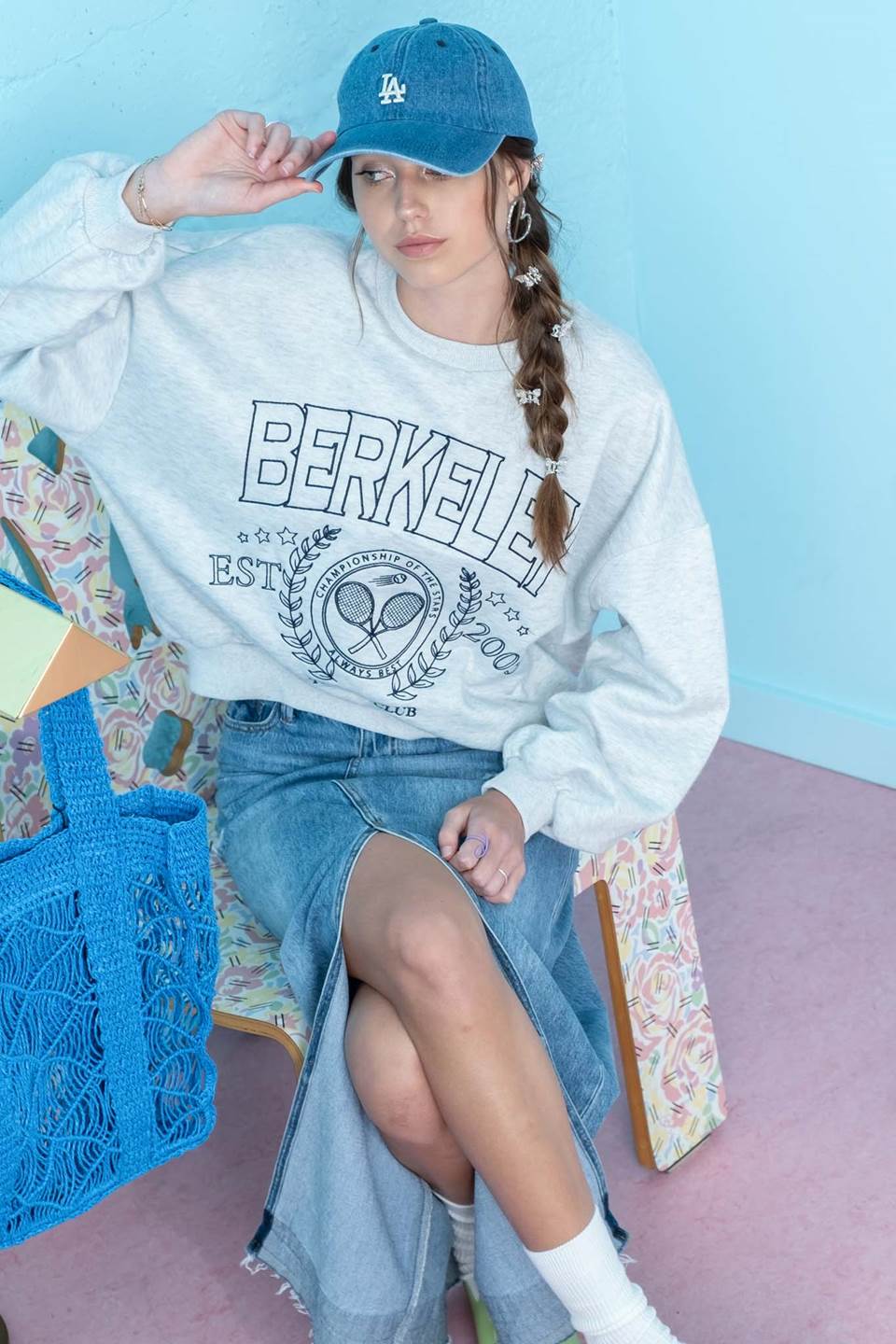 TENNIS CLUB EMBROIDERED LONG SLEEVE KNIT