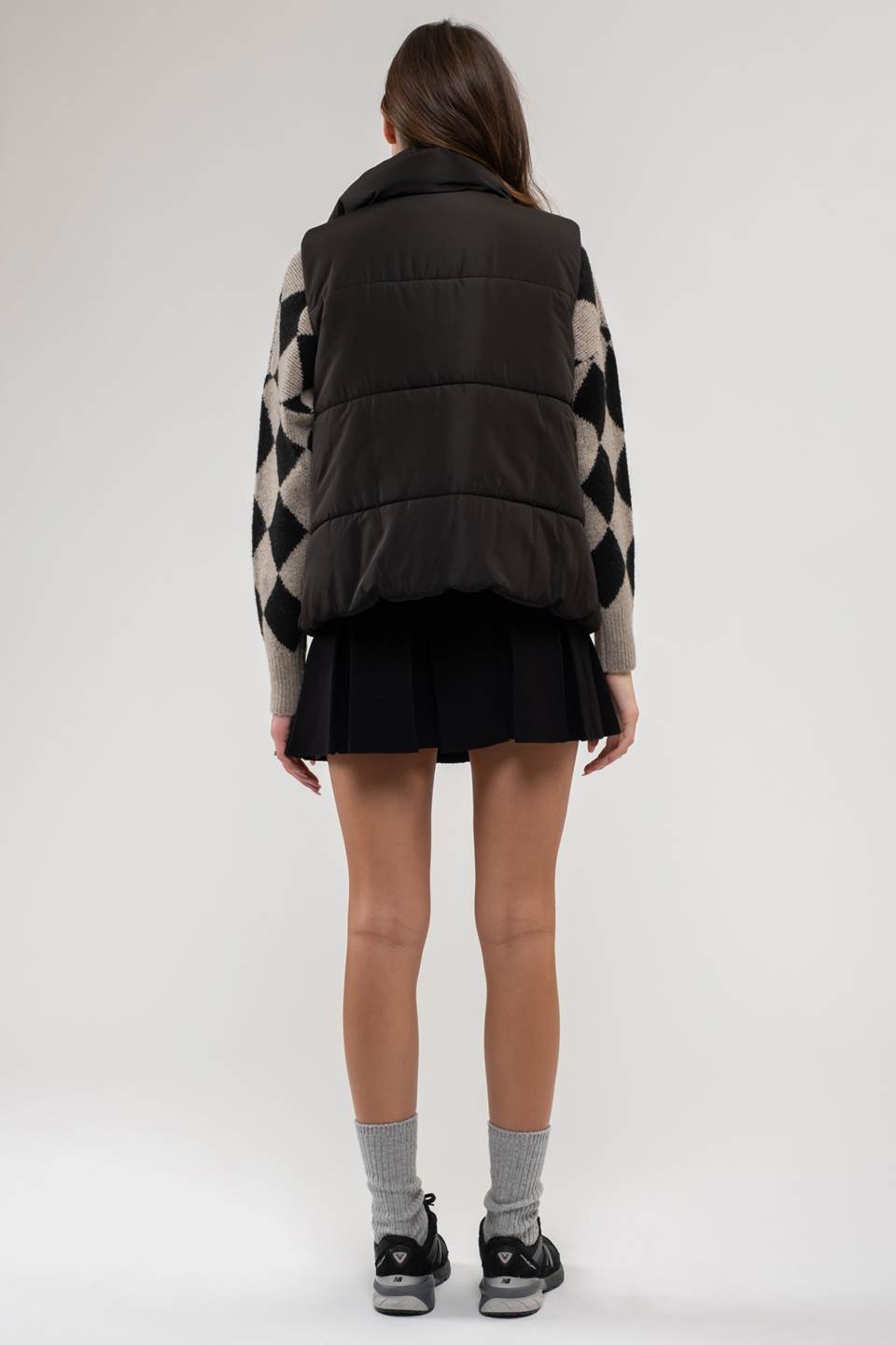 SOLID ZIP UP PUFFER VEST