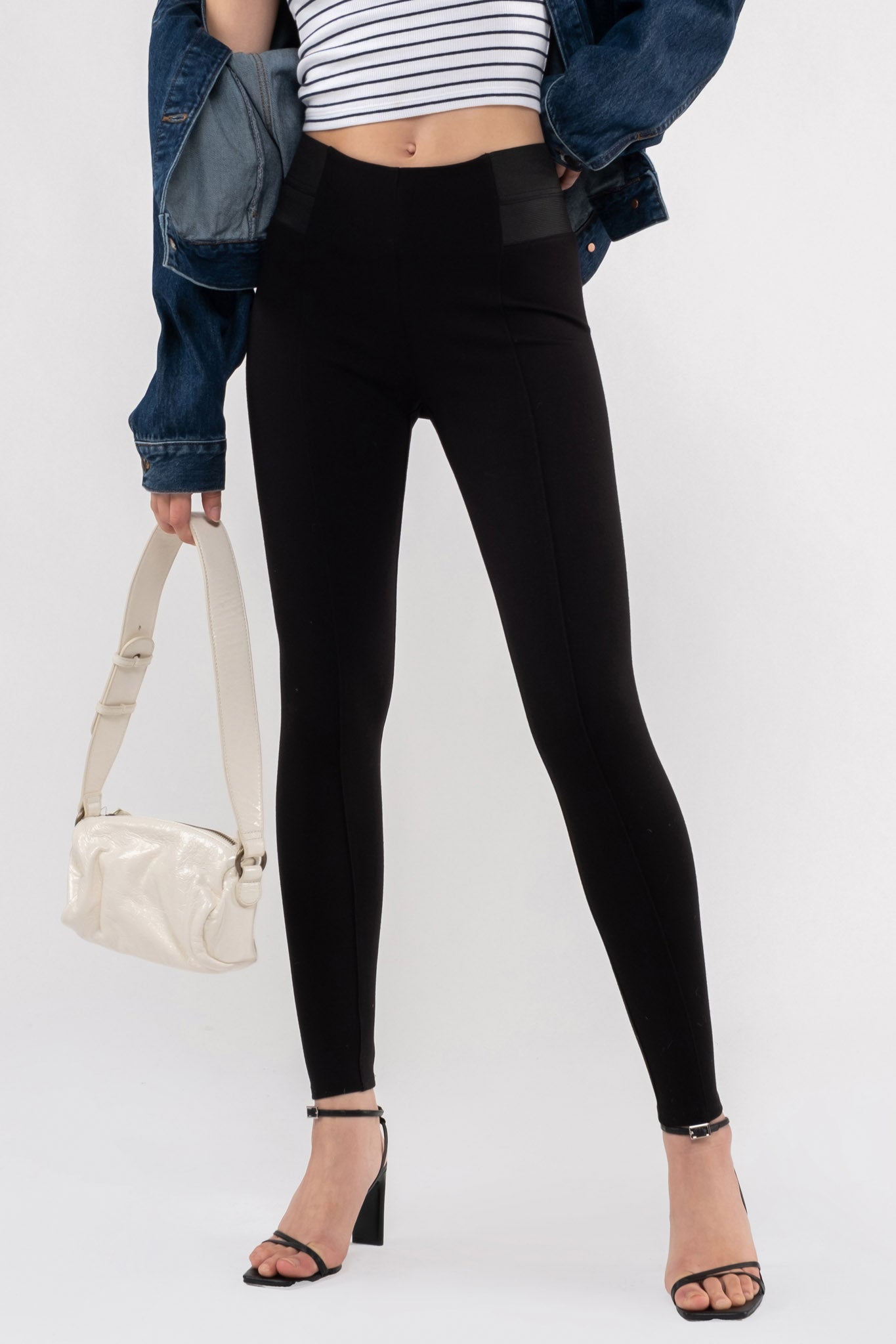 SIDE ELASTIC SKINNY BOTTOMS